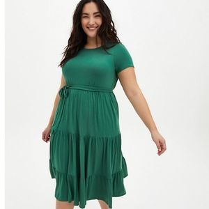 Torrid Super Soft Tiered Midi Dress